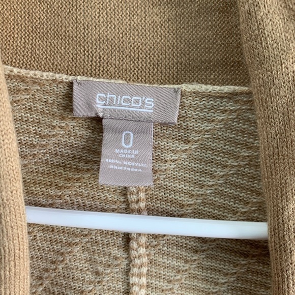 Chico’s Tan Lightweight cardigan Size Small Chico’s 0 - Picture 7 of 8